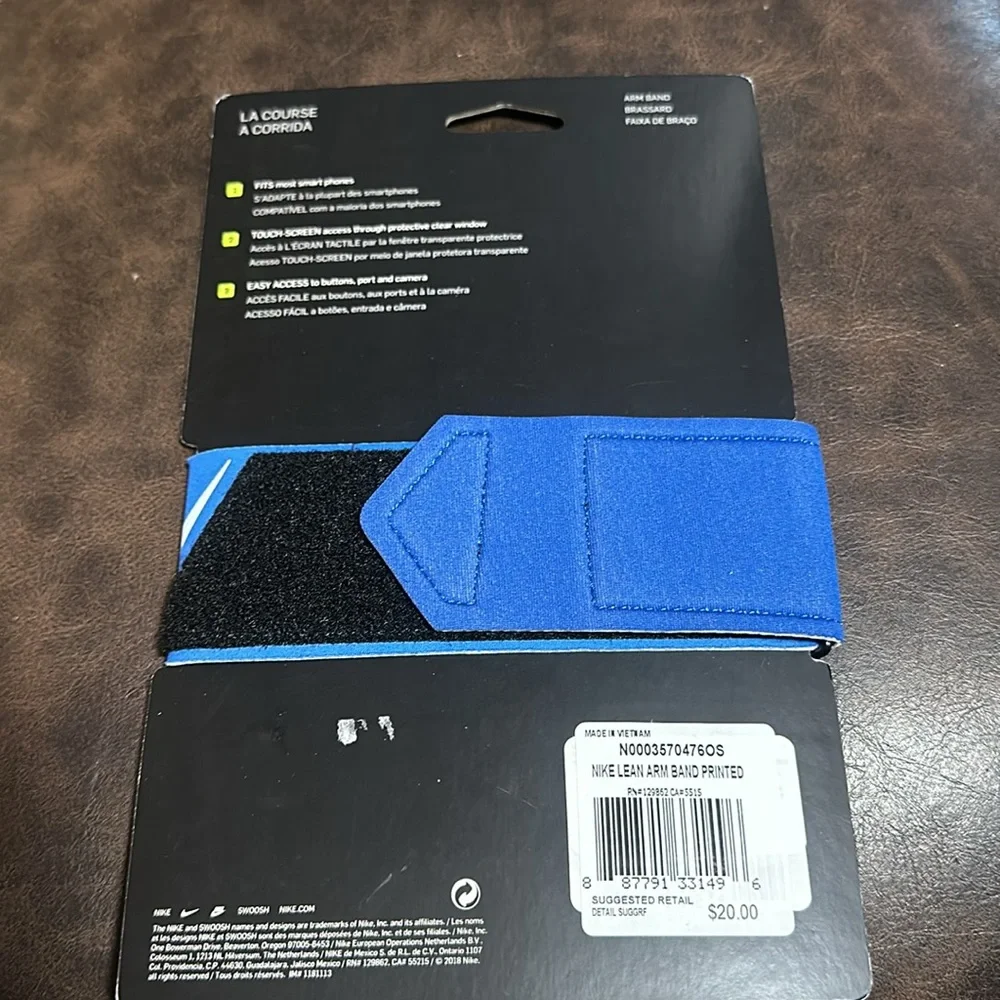 NIKE ARM BAND: BLUE/GRAY: NEW WITH TAGS